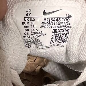 Nike Court Borough Low Recraft 3 White Athletic Shoes US Size 4 Youth BQ5448-100